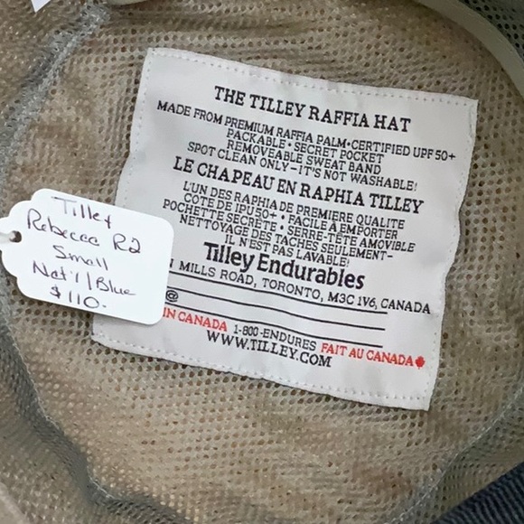 Tilley REBECCA R2 Raffia hat-Natural/Blue - Picture 11 of 13